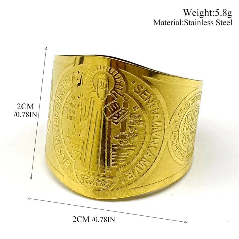 Bague Manchette "Patronus" – Le Sceau de Saint Benoît