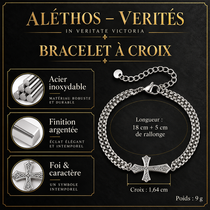 Bracelet « Vinculum » – La Croix Romane & Les Liens d’Acier