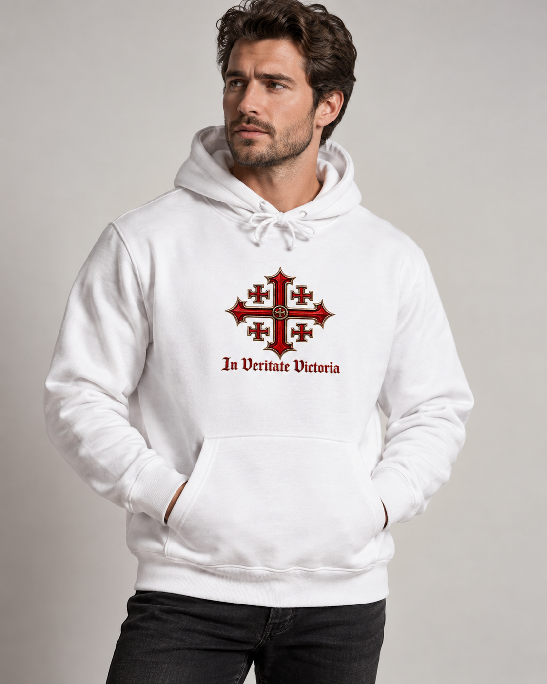 Sweat à capuche « Hierosolyma » — In Veritate Victoria