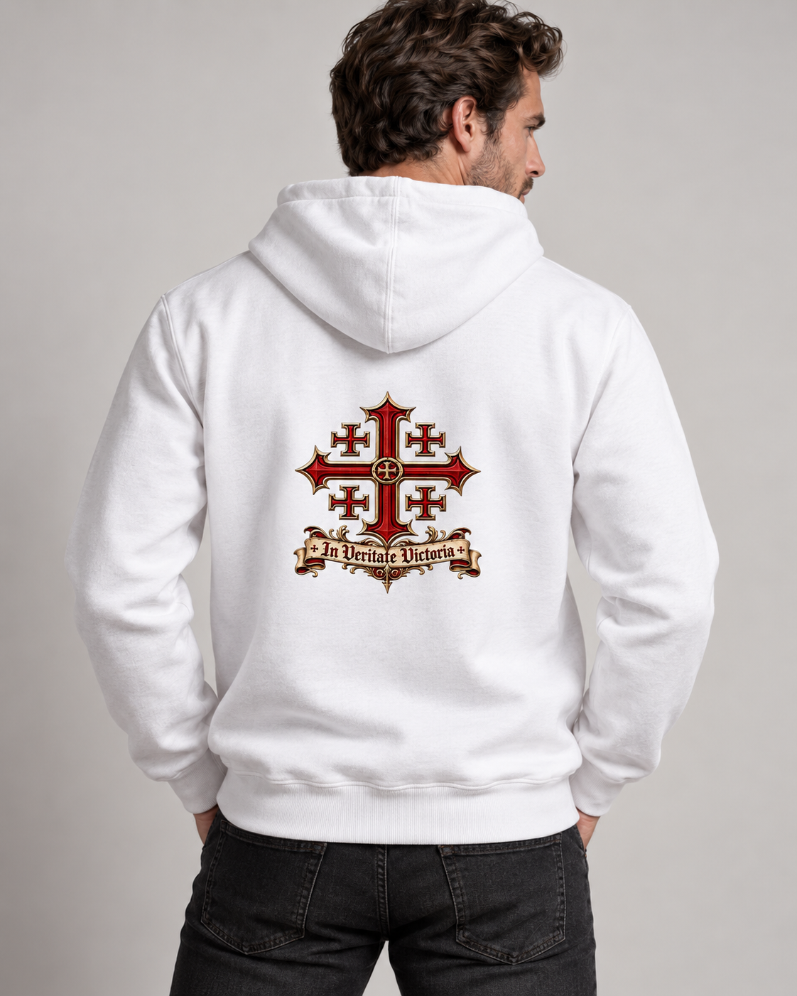 Sweat à capuche « Hierosolyma » — In Veritate Victoria