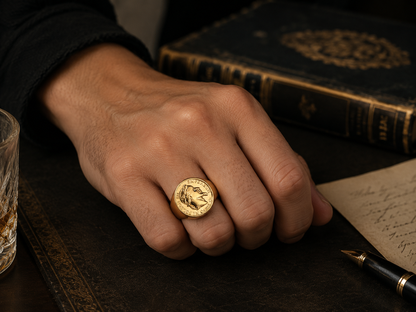 Chevalière "Empereur" – L’Éclat du Second Empire