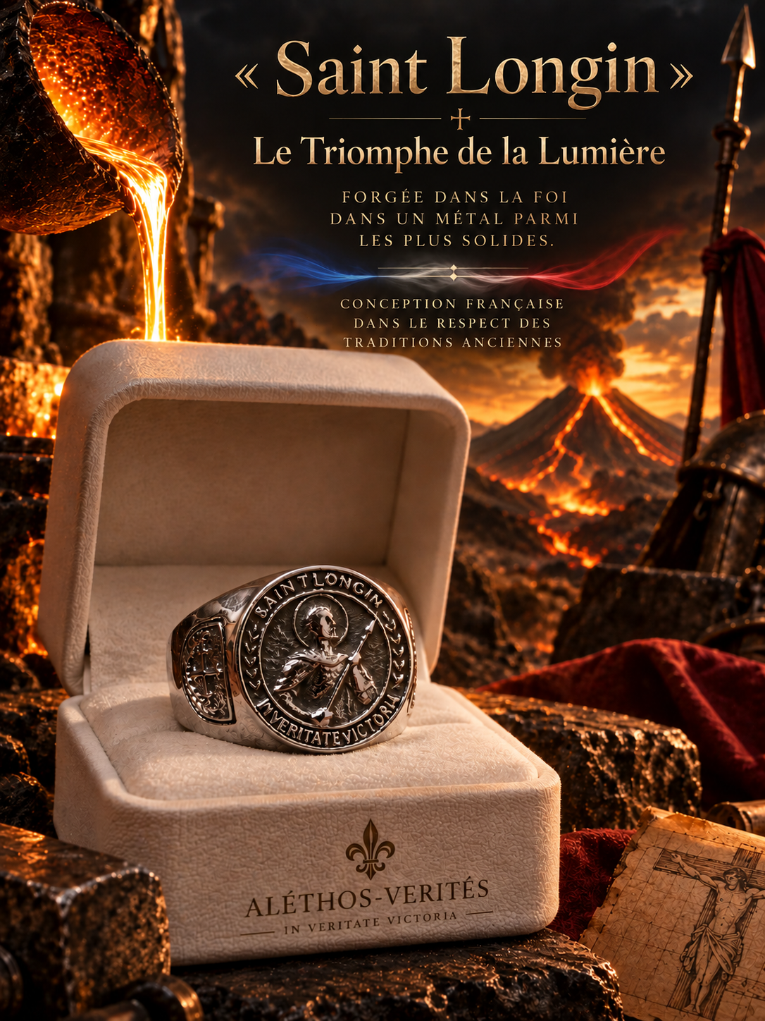 Chevalière « Saint Longin » – Le Triomphe de la Lumière