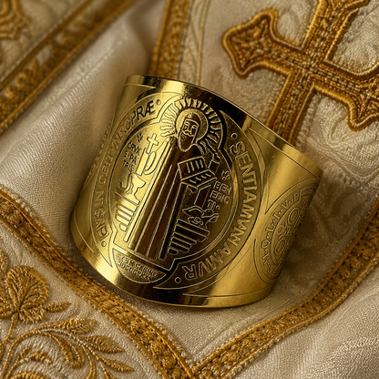 Bague Manchette "Patronus" – Le Sceau de Saint Benoît