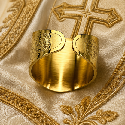 Bague Manchette "Patronus" – Le Sceau de Saint Benoît