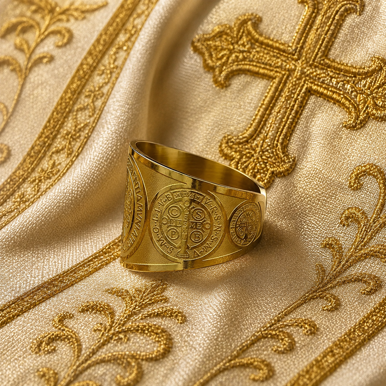 Bague Manchette "Patronus" – Le Sceau de Saint Benoît