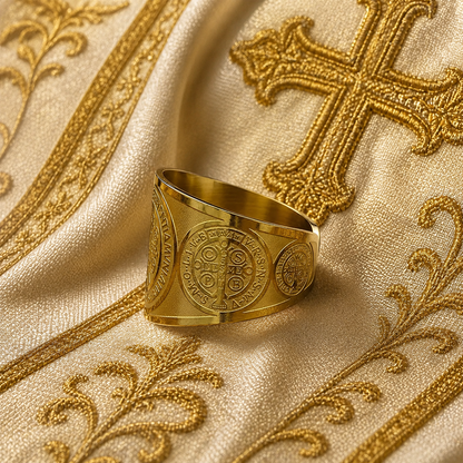 Bague Manchette "Patronus" – Le Sceau de Saint Benoît