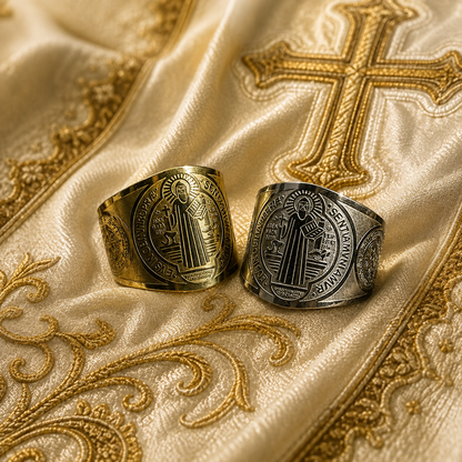 Bague Manchette "Patronus" – Le Sceau de Saint Benoît