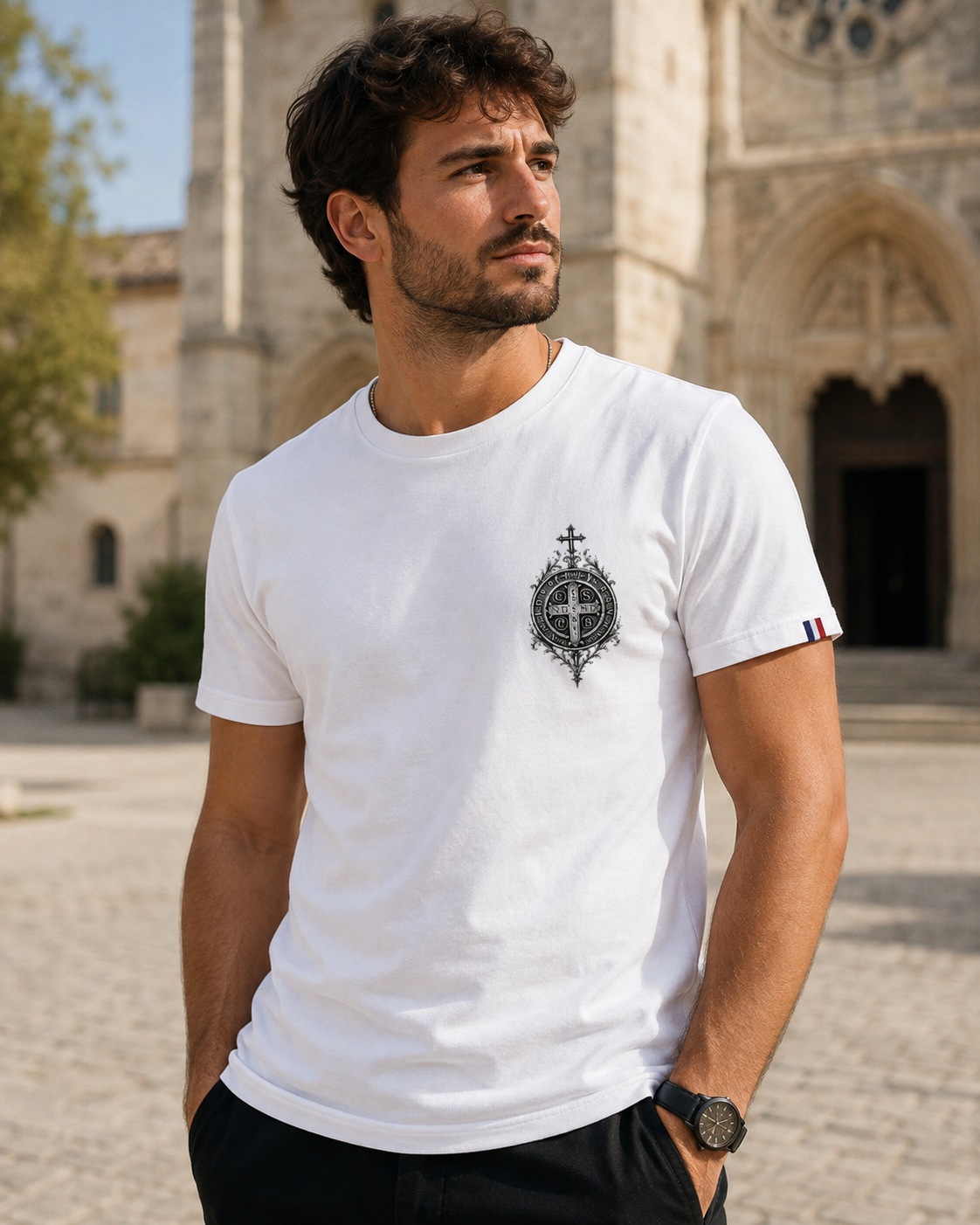 T-shirt Benedictio — Médaille de Saint Benoît | Made in France 🇫🇷
