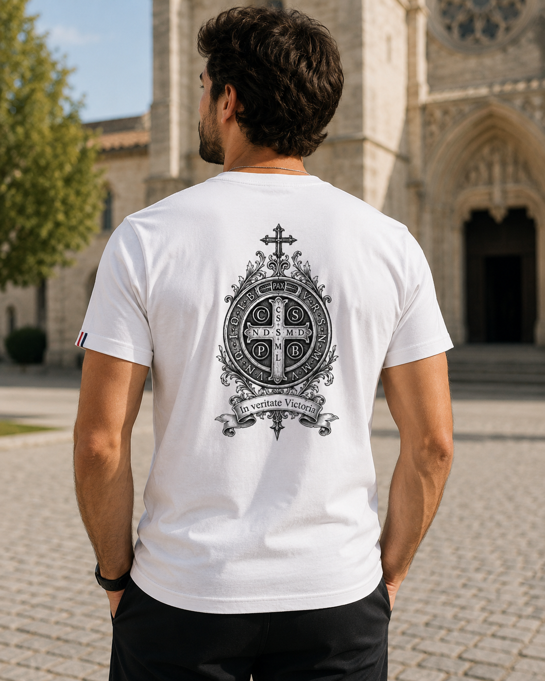 T-shirt Benedictio — Médaille de Saint Benoît | Made in France 🇫🇷