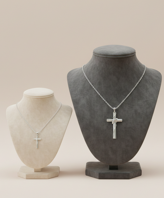 Collier "Stauros" – Les Croix Entrelacées pour le Couple ou format Unique