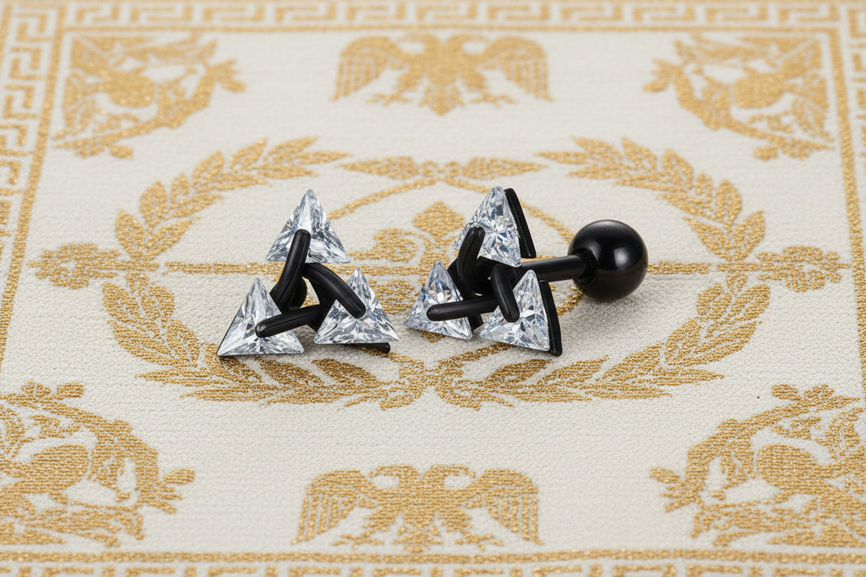 Piercing "Trigonis Steel" – L’Équilibre Géométrique