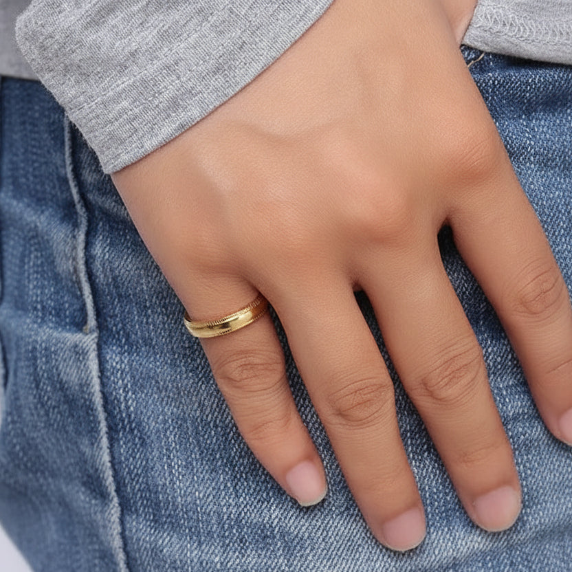 Bague "Aurelius" – L'Anneau Signature en Acier Brossé