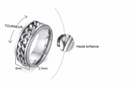 Spira – Lien Rotatif en Acier Texturé