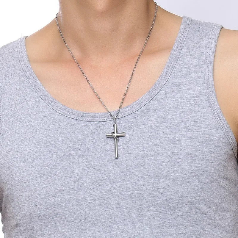 Collier "Stauros" – Les Croix Entrelacées pour le Couple ou format Unique