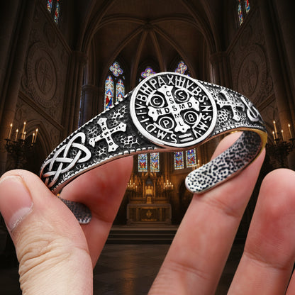 Bracelet Manchette "Benedictio" – La Croix de Saint Benoît