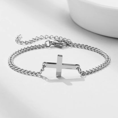 Bracelet "La Croix du Voyageur" – Acier Inoxydable & Symbole Éternel