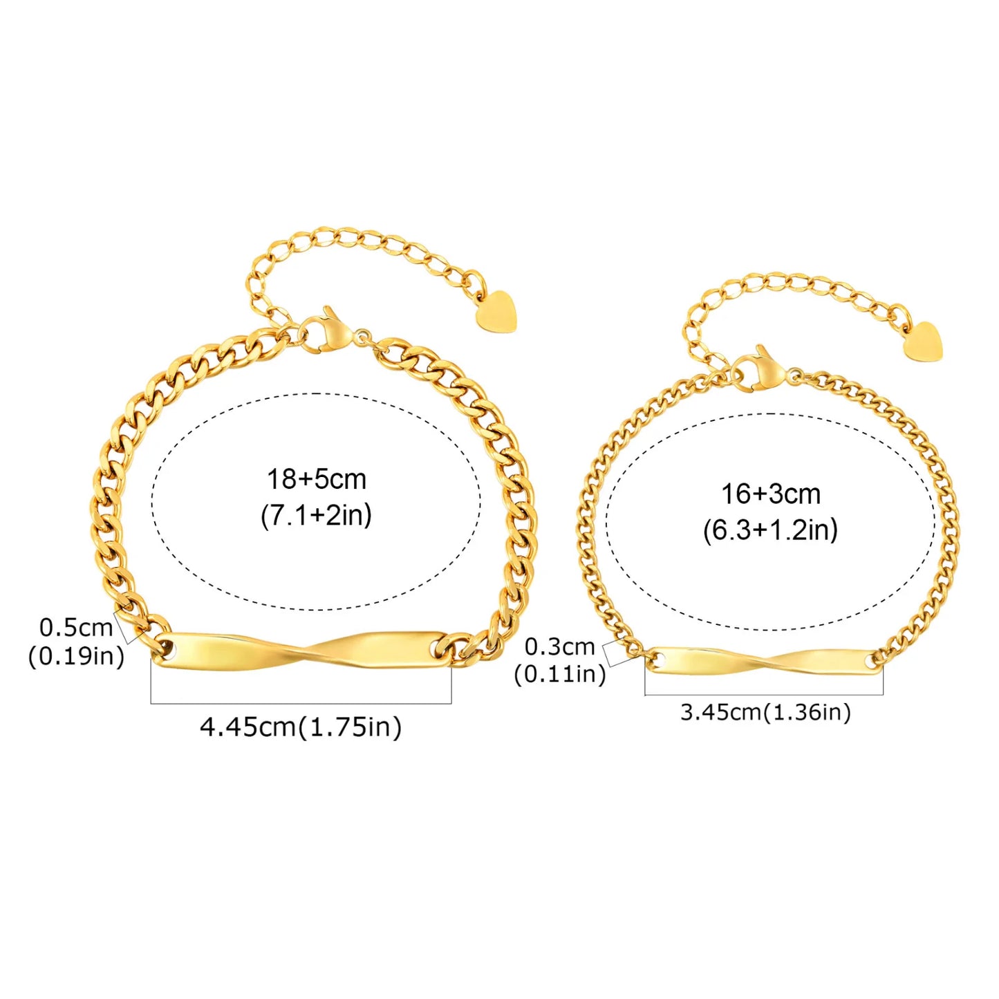 Bracelet pour couple "Invictus Amor"  (L'Amour Invaincu)