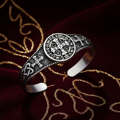 Bracelet Manchette "Benedictio" – La Croix de Saint Benoît