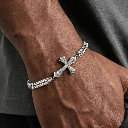 Bracelet « Vinculum » – La Croix Romane & Les Liens d’Acier