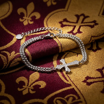 Bracelet « Vinculum » – La Croix Romane & Les Liens d’Acier