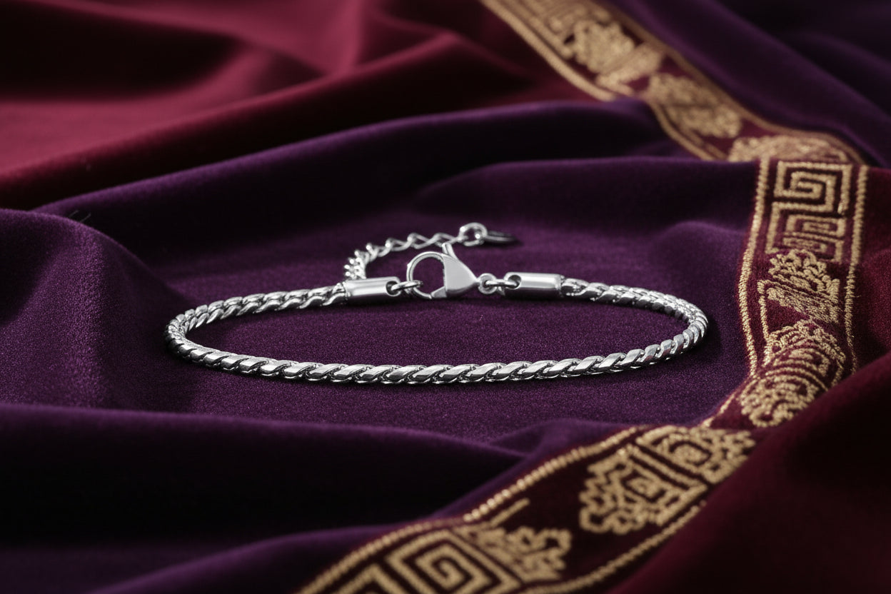 Bracelet "L'Infini" – Maille Torsadée en Acier Inoxydable