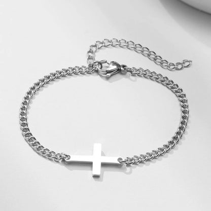 Bracelet "La Croix du Voyageur" – Acier Inoxydable & Symbole Éternel