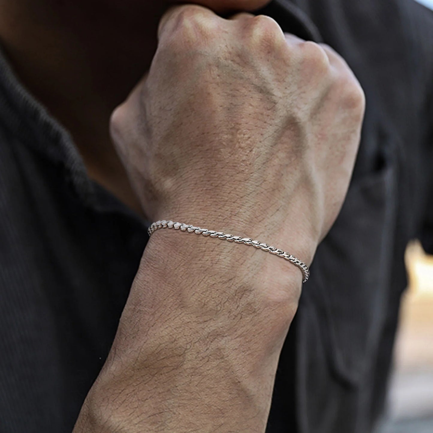 Bracelet "L'Infini" – Maille Torsadée en Acier Inoxydable