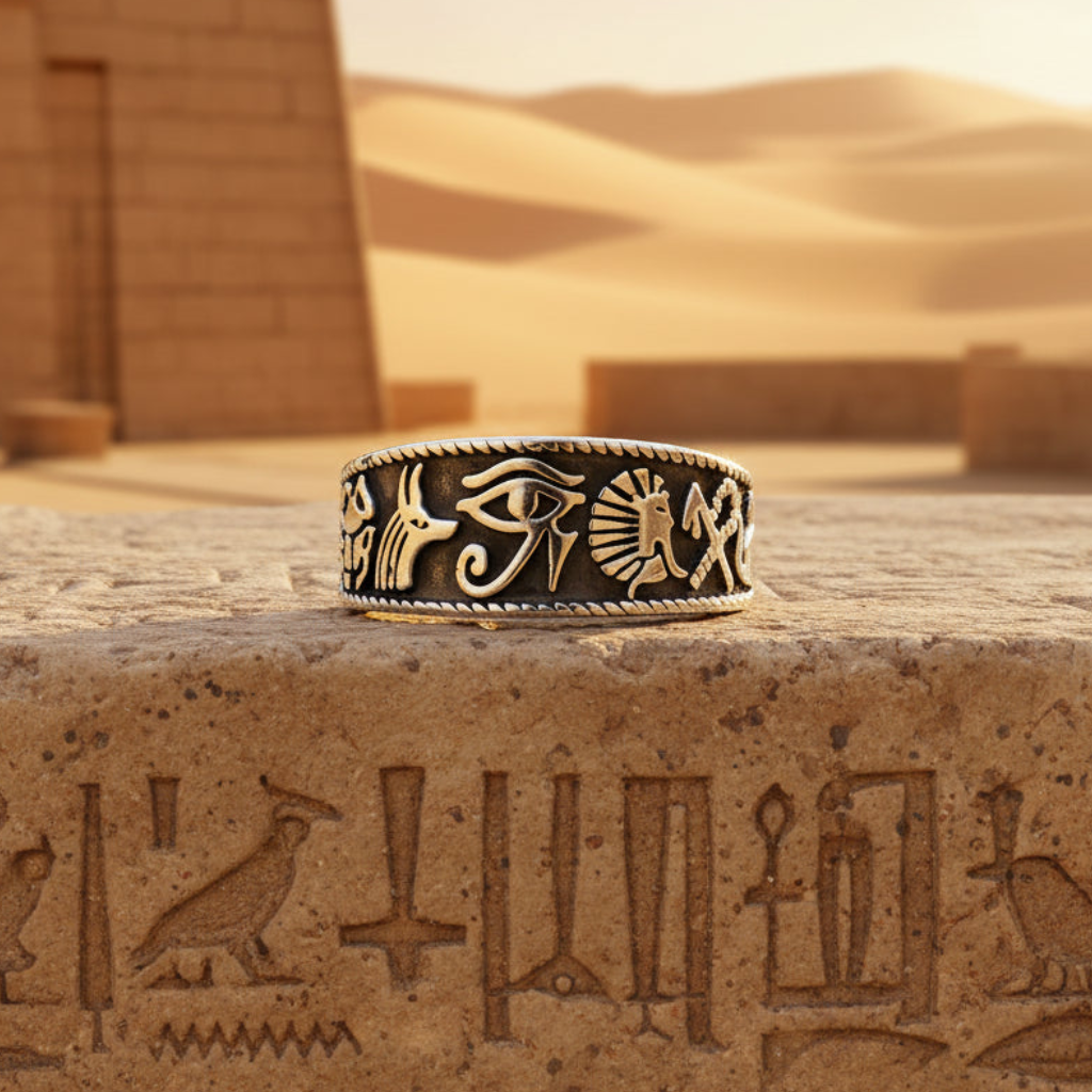 Anneau "Udjat" – Les Symboles Sacrés de Kemet