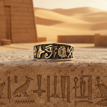 Anneau "Udjat" – Les Symboles Sacrés de Kemet