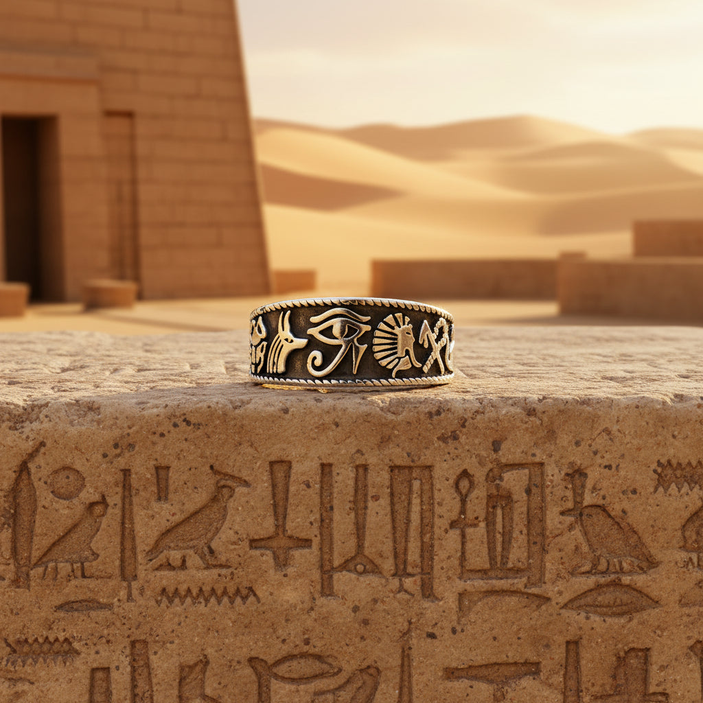 Anneau "Udjat" – Les Symboles Sacrés de Kemet