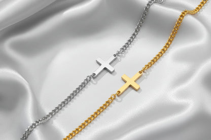 Bracelet "La Croix du Voyageur" – Acier Inoxydable & Symbole Éternel