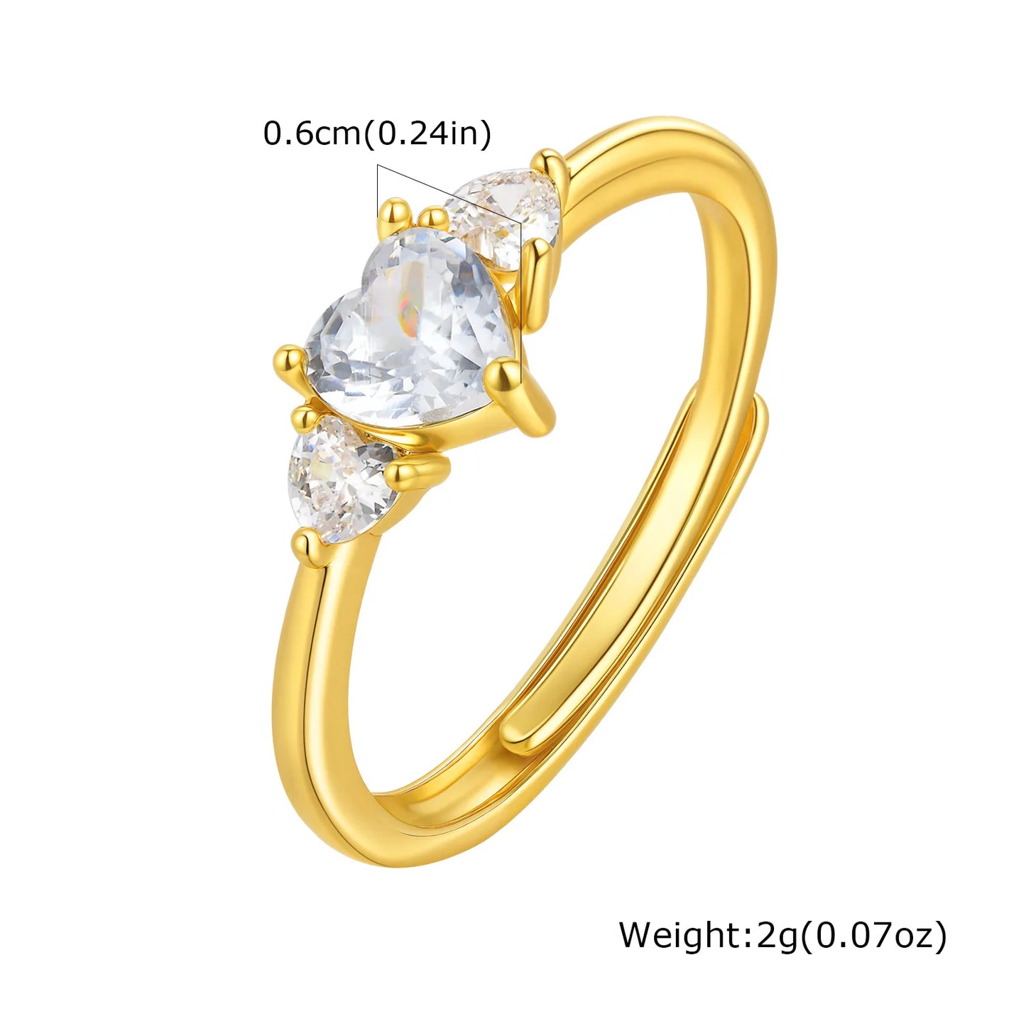 Bague Ajustable "Amare" – La Promesse du Cœur