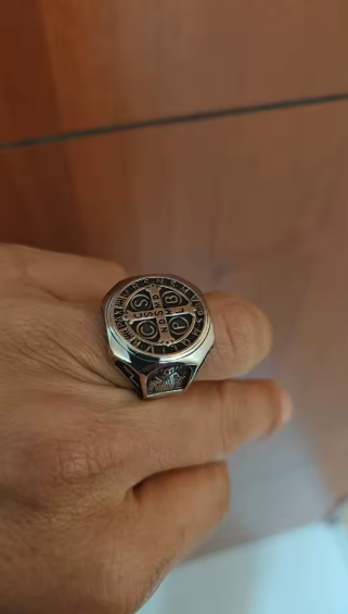 Chevalière "Benedictio" – Le Bouclier de la Foi