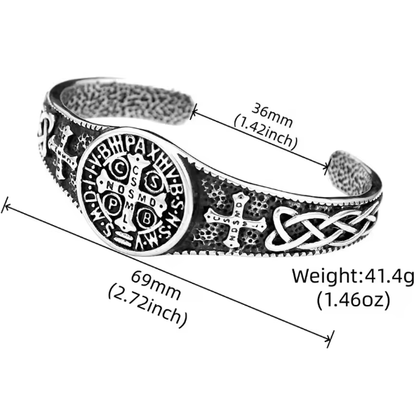 Bracelet Manchette "Benedictio" – La Croix de Saint Benoît