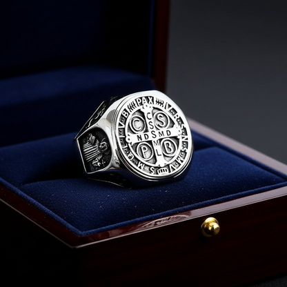 Chevalière "Benedictio" – Le Bouclier de la Foi