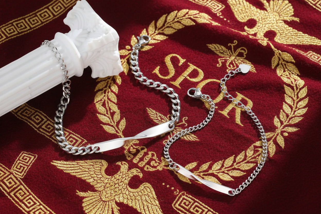 Bracelet pour couple "Invictus Amor"  (L'Amour Invaincu)
