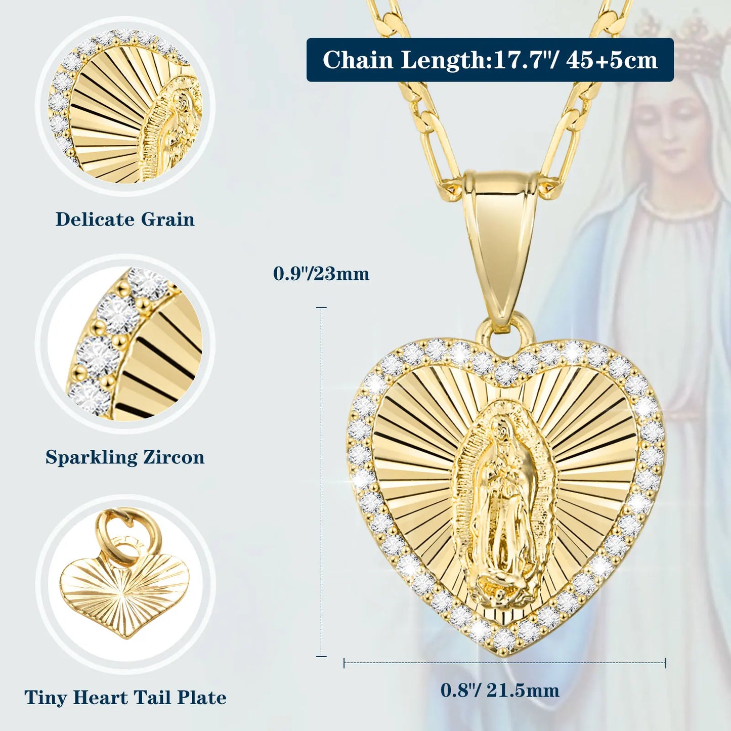 Collier "Sancta" – Le Cœur de la Vierge Marie