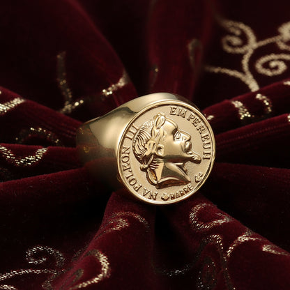 Chevalière "Empereur" – L’Éclat du Second Empire