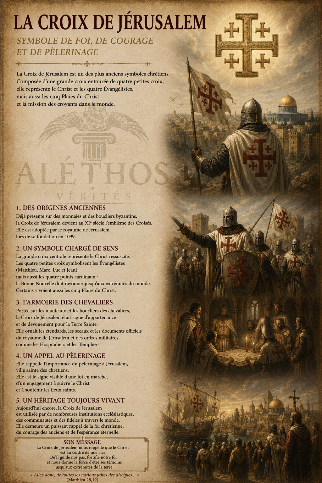 Chevalière "Hierosolyma" – La Croix de Jérusalem