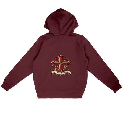 Sweat à capuche « Hierosolyma » — In Veritate Victoria - dos_bordeaux