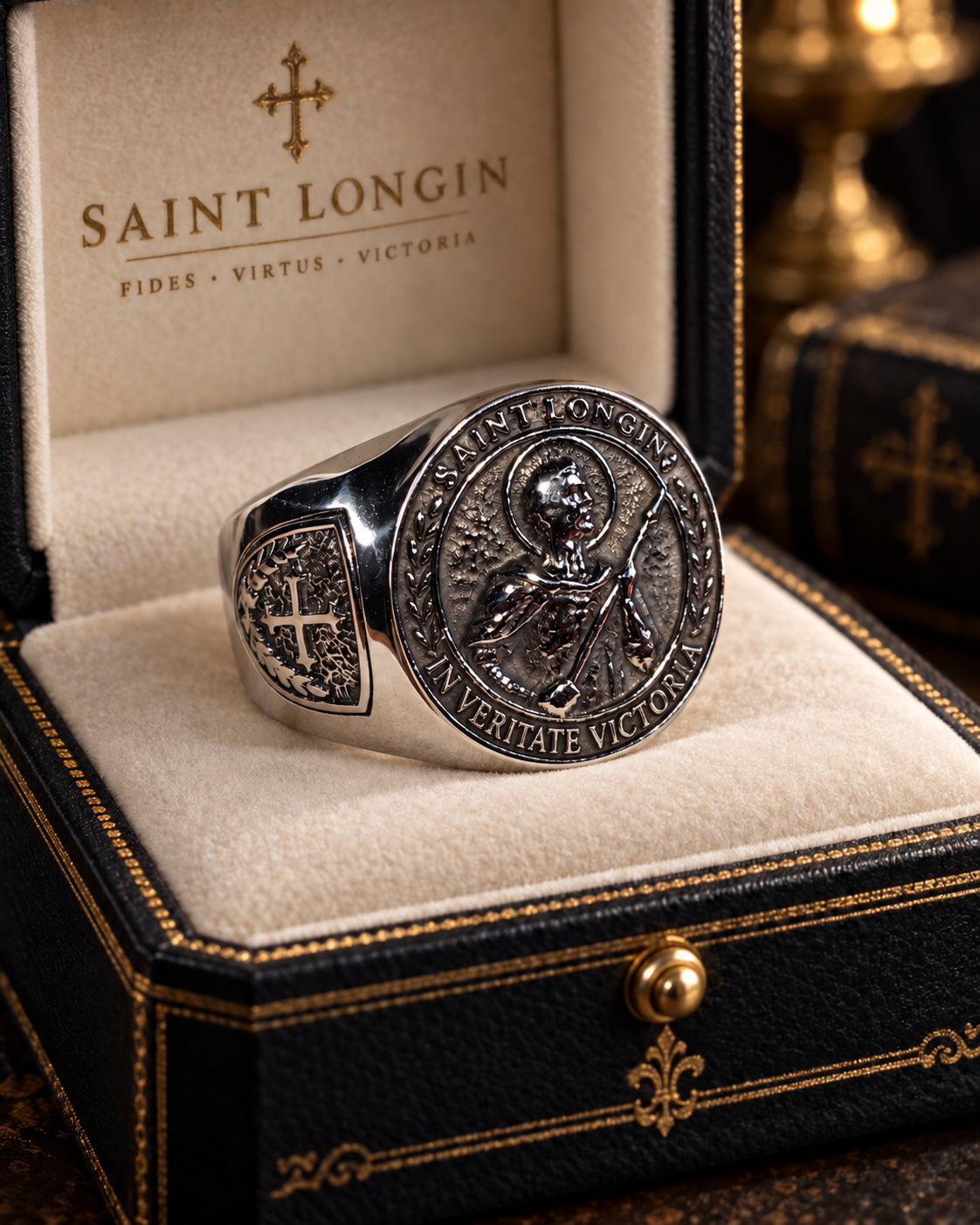 Chevalière « Saint Longin » – Le Triomphe de la Lumière