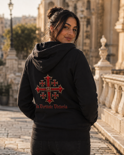 Sweat zippé « Hierosolyma » — In Veritate Victoria
