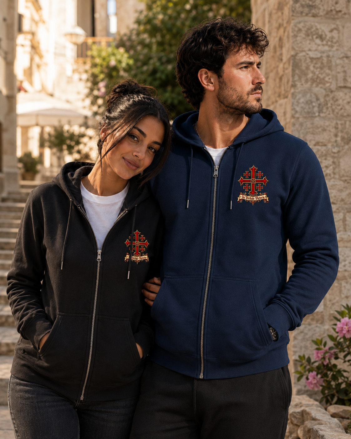 Sweat zippé « Hierosolyma » — In Veritate Victoria