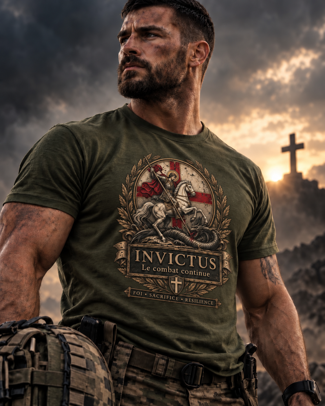 T-shirt Invictus — Le combat continue
