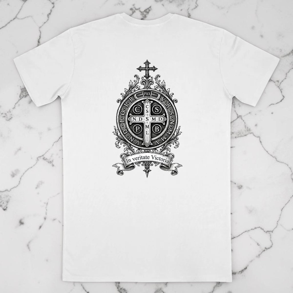 T-shirt Benedictio — Médaille de Saint Benoît | Made in France 🇫🇷
