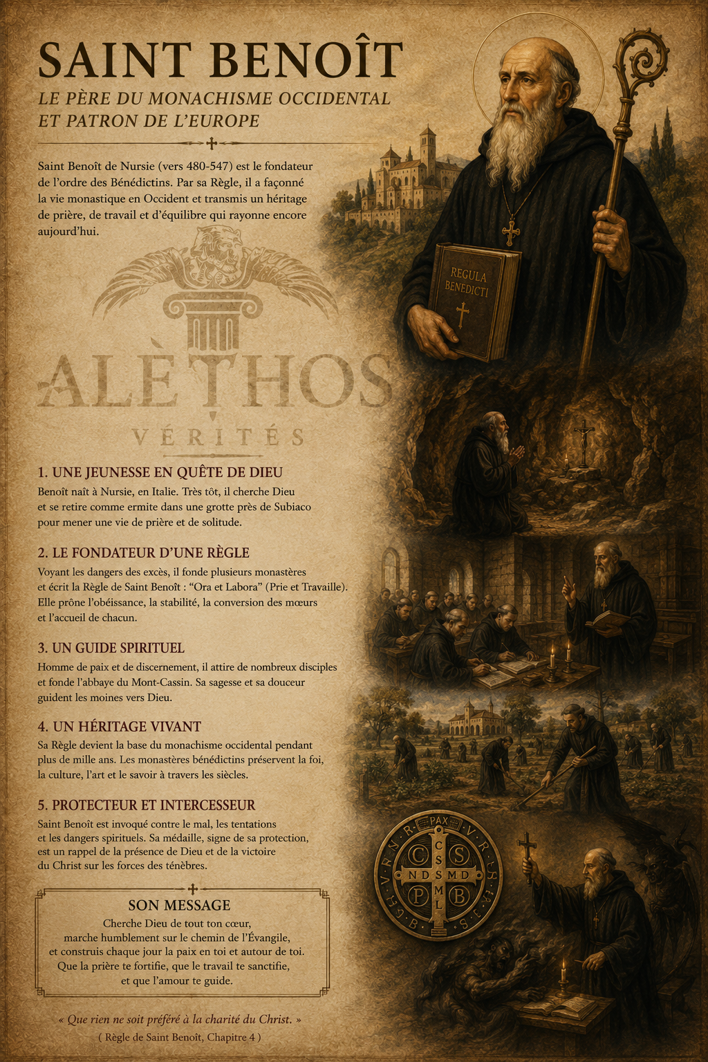 Chevalière "Nursia" – La Croix de Saint Benoît