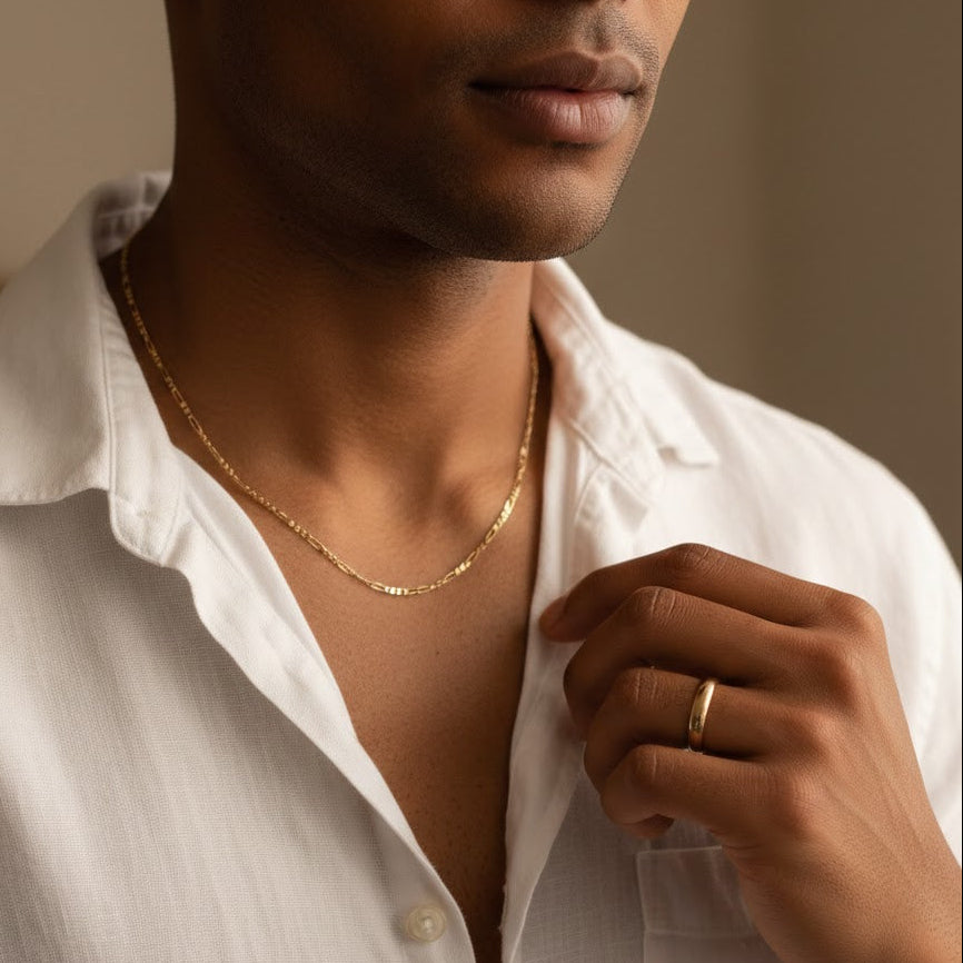 Collier "Héritage" – Chaîne à Mailles Cubaines en Acier Inoxydable